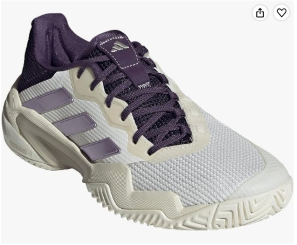 adidas Barricade 13 Women's Tennis Shoes White Purple Size 11 NEW